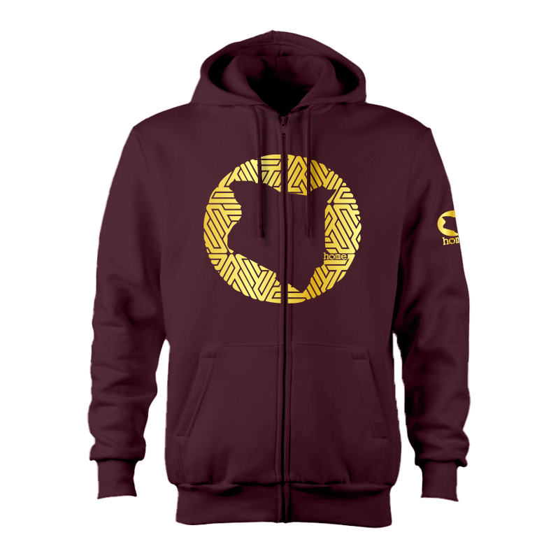 Kids Zip-Up Hoodie - Maroon (Nuvetra Fabric)