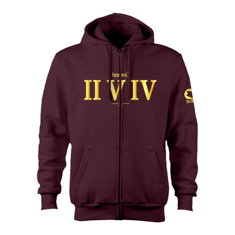 Kids Zip-Up Hoodie - Maroon (Nuvetra Fabric)