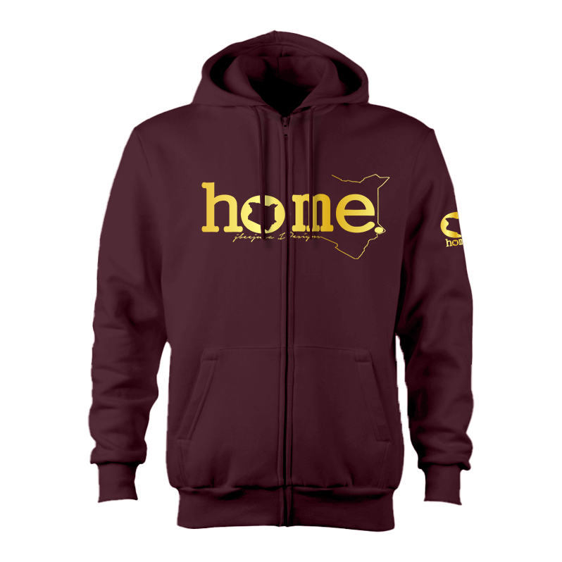 Kids Zip-Up Hoodie - Maroon (Nuvetra Fabric)