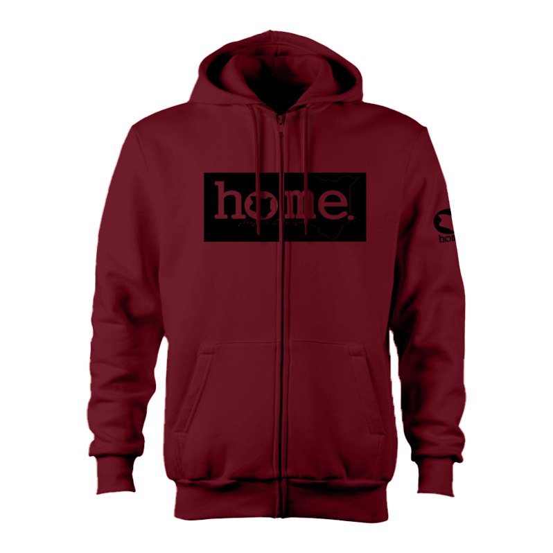 Zip-up Hoodie - Maroon Red (Heavy Fabric)