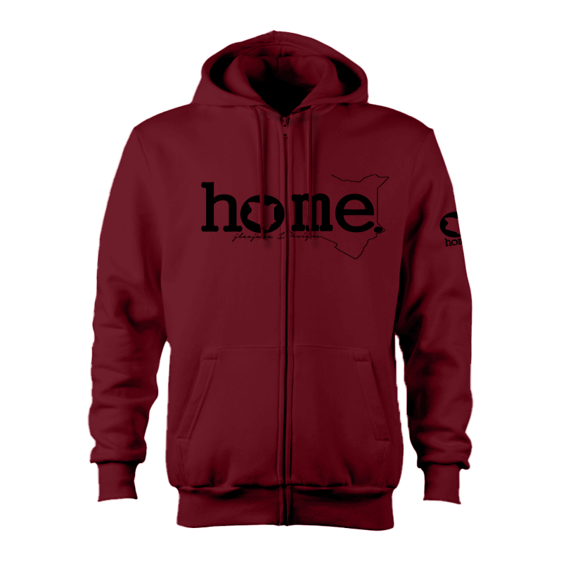 Zip-up Hoodie - Maroon Red (Heavy Fabric)