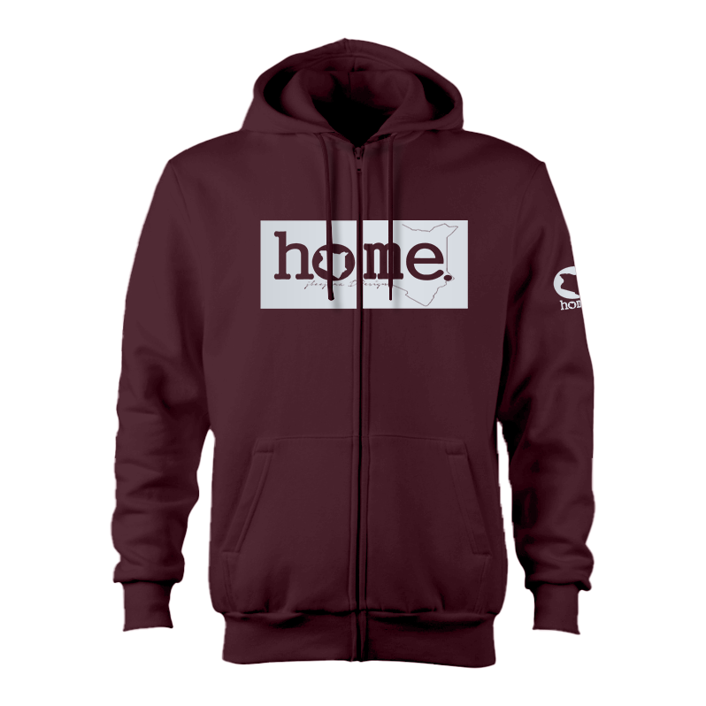 Kids Zip-Up Hoodie - Maroon (Nuvetra Fabric)