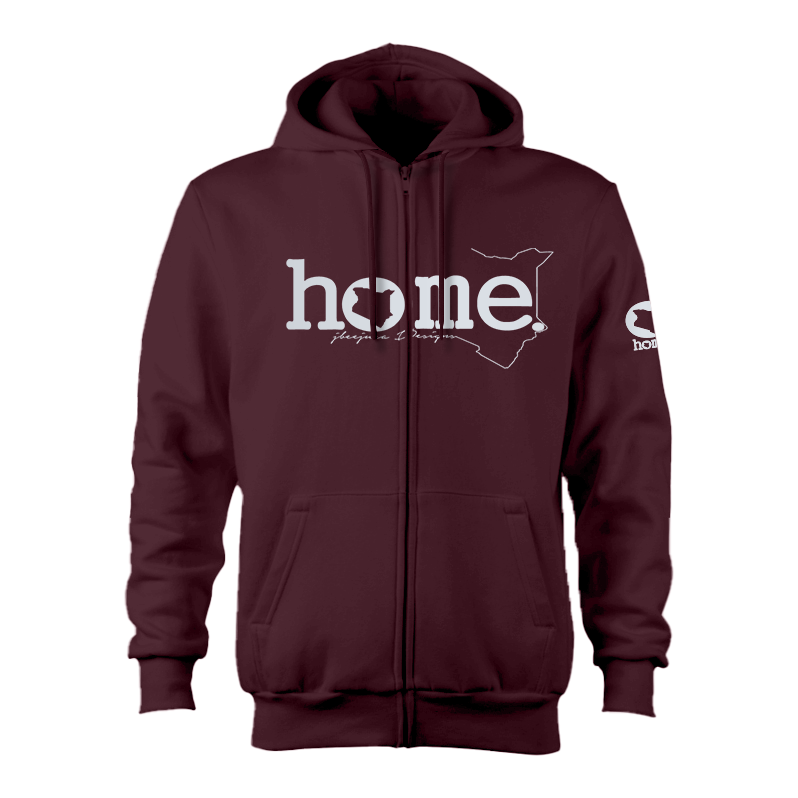 Kids Zip-Up Hoodie - Maroon (Nuvetra Fabric)