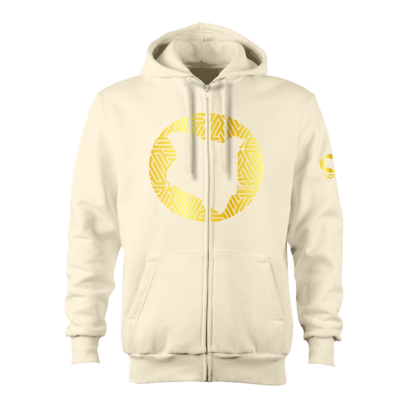 Zip-up Hoodie - Off White (Heavy Fabric)