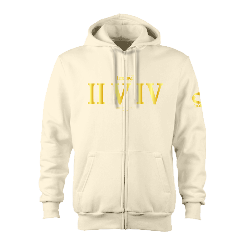 Zip-up Hoodie - Off White (Heavy Fabric)