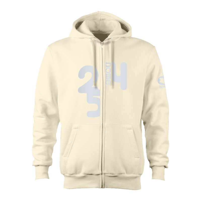 Zip-up Hoodie - Off White (Heavy Fabric)