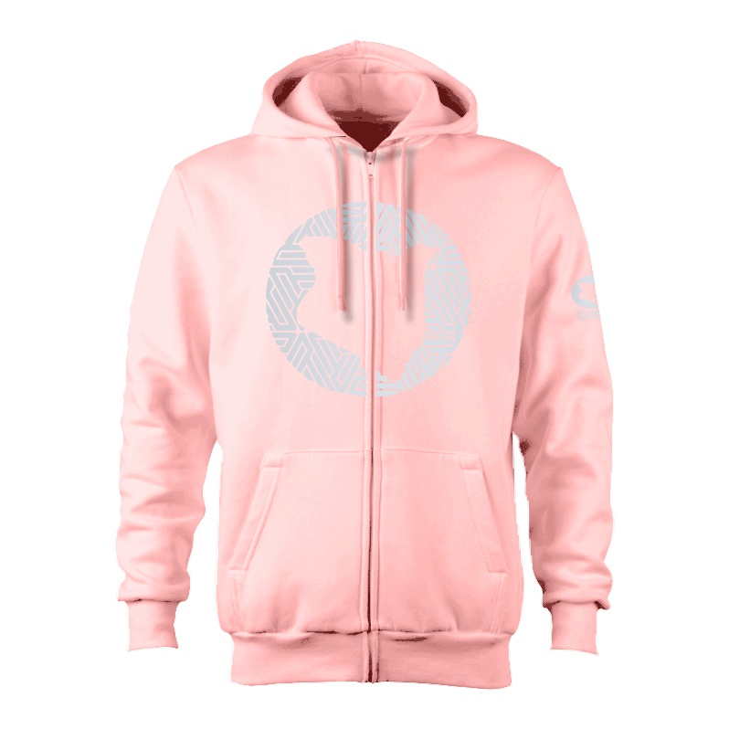 Zip-up Hoodie - Peach (Heavy Fabric)