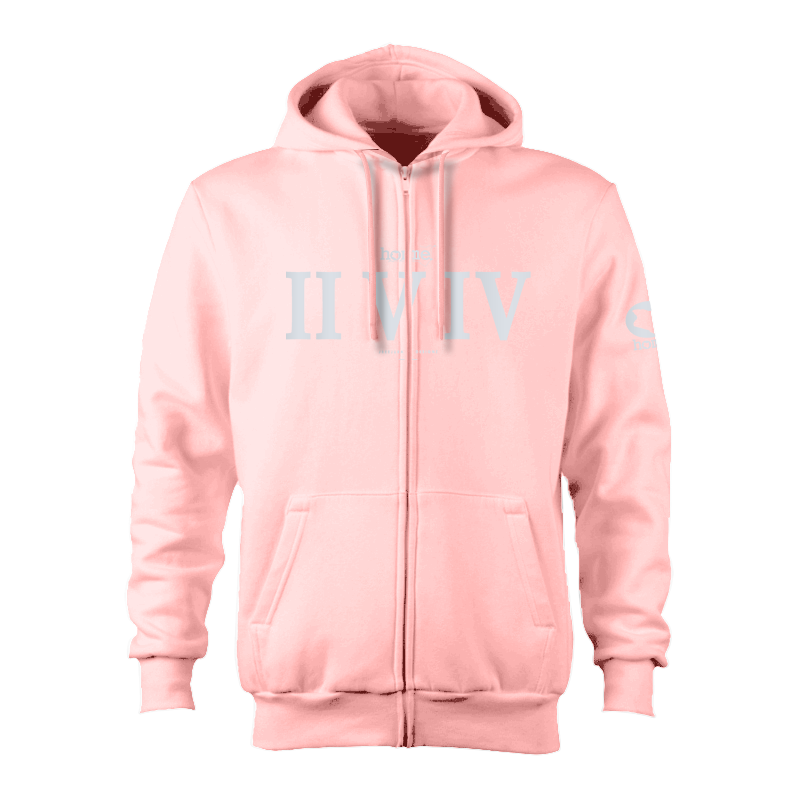Zip-up Hoodie - Peach (Heavy Fabric)