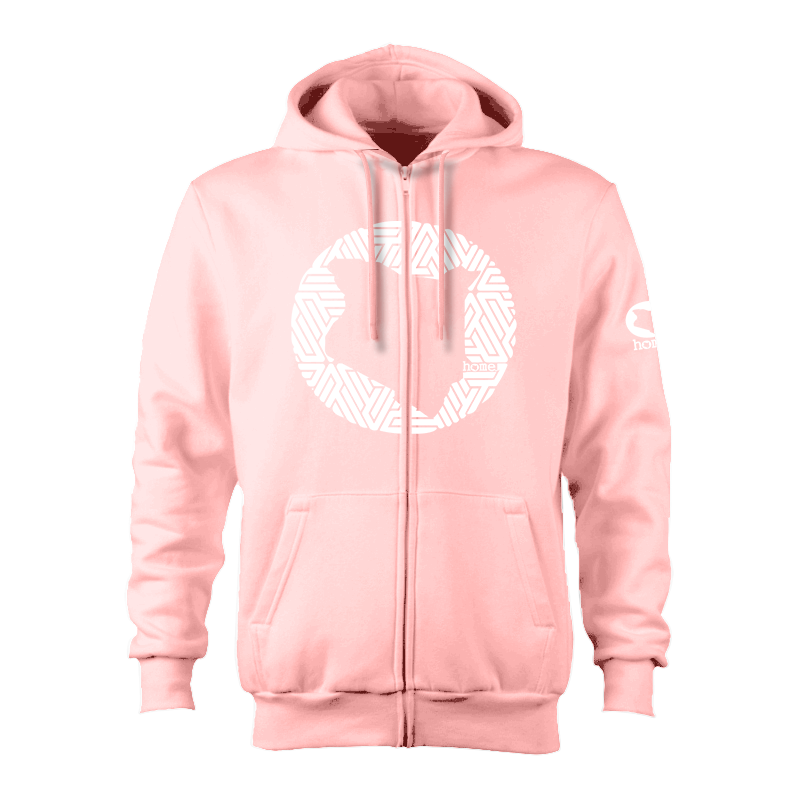 Zip-up Hoodie - Peach (Heavy Fabric)