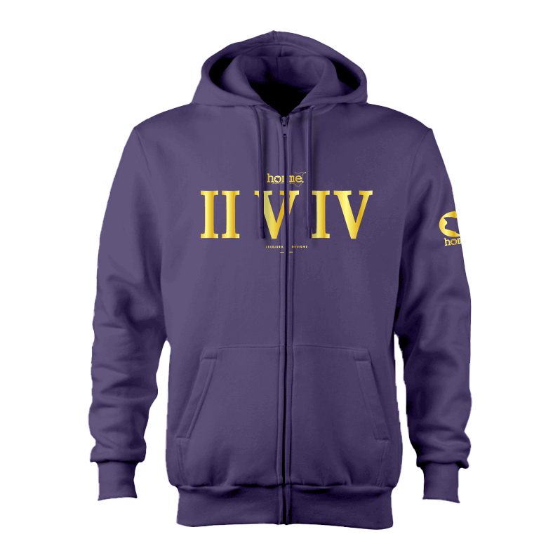 Zip-up Hoodie - Purple (Heavy Fabric)