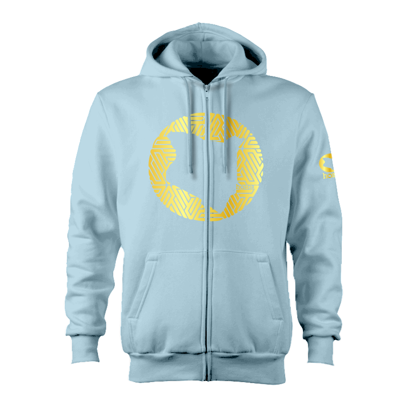Zip-up Hoodie - Sky Blue (Heavy Fabric)