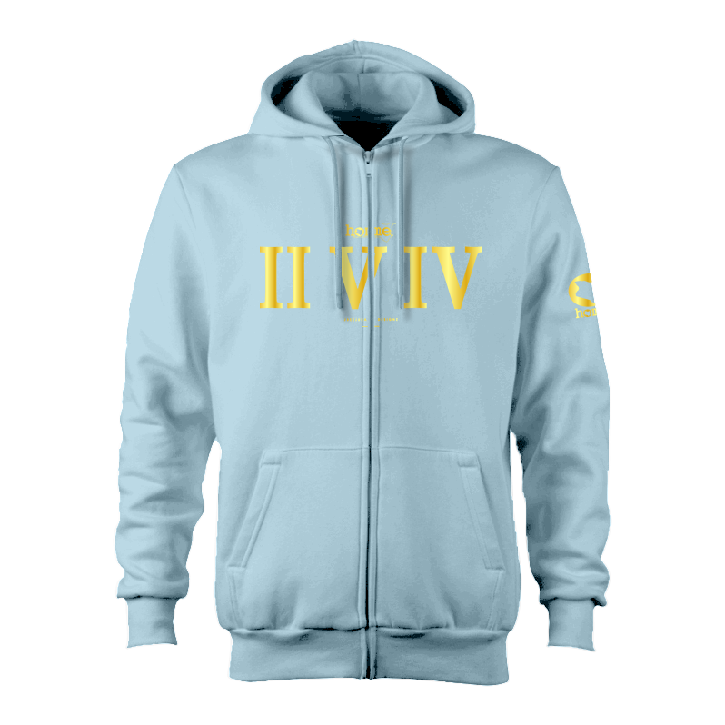 Zip-up Hoodie - Sky Blue (Heavy Fabric)