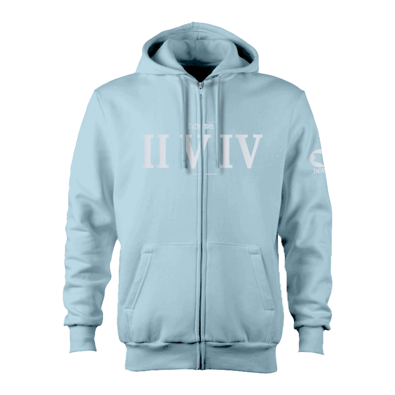Zip-up Hoodie - Sky Blue (Heavy Fabric)
