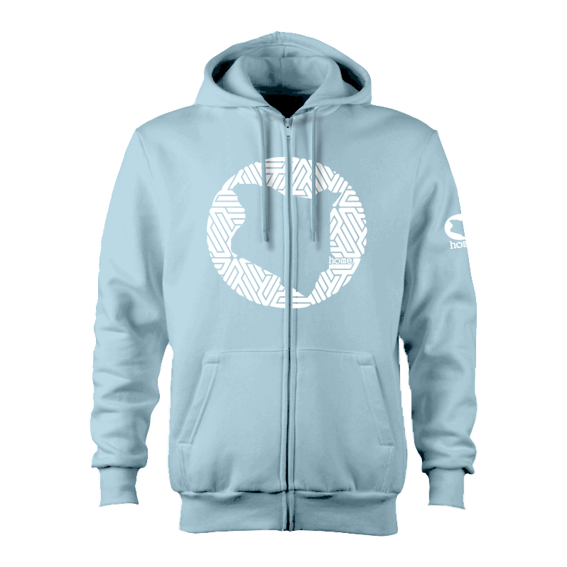 Zip-up Hoodie - Sky Blue (Heavy Fabric)