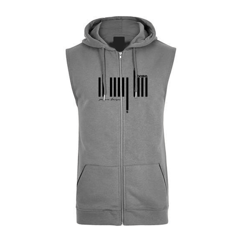 Sleeveless Hoodie  - Dark Grey (Heavy Fabric)