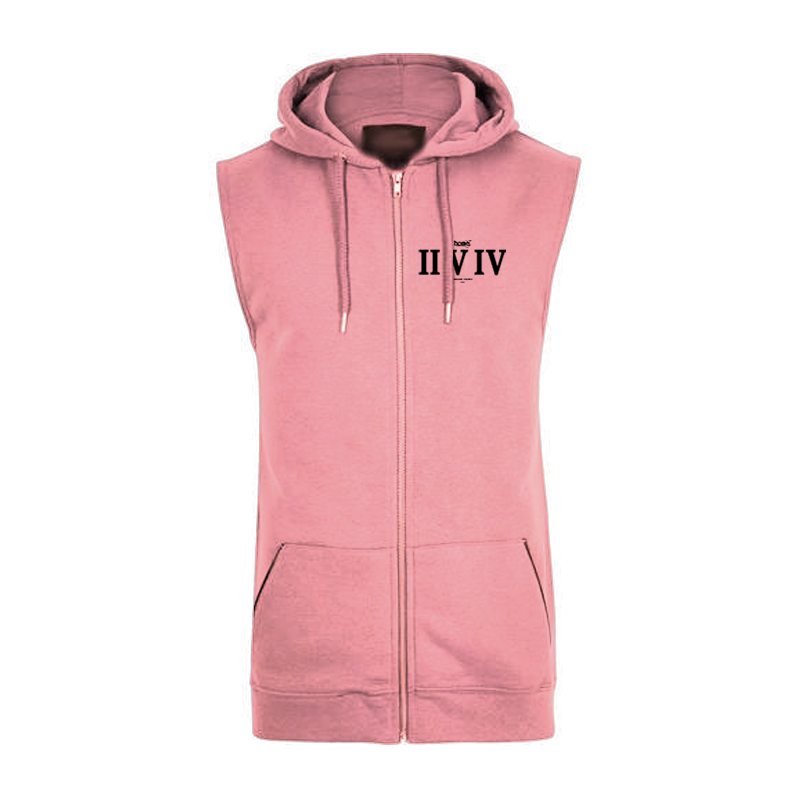 Sleeveless Hoodie - Peach (Heavy Fabric)