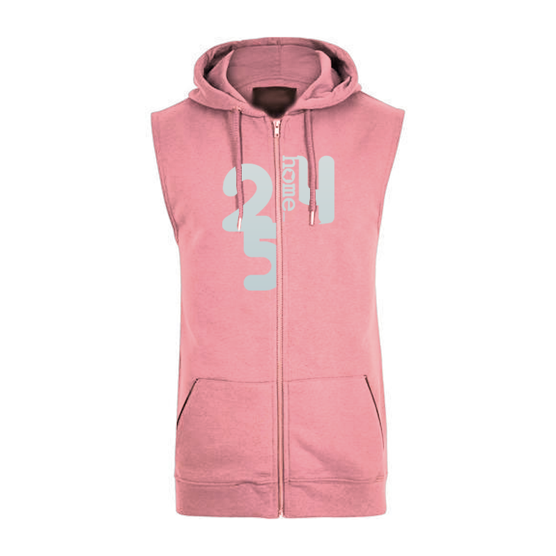 Sleeveless Hoodie - Peach (Heavy Fabric)