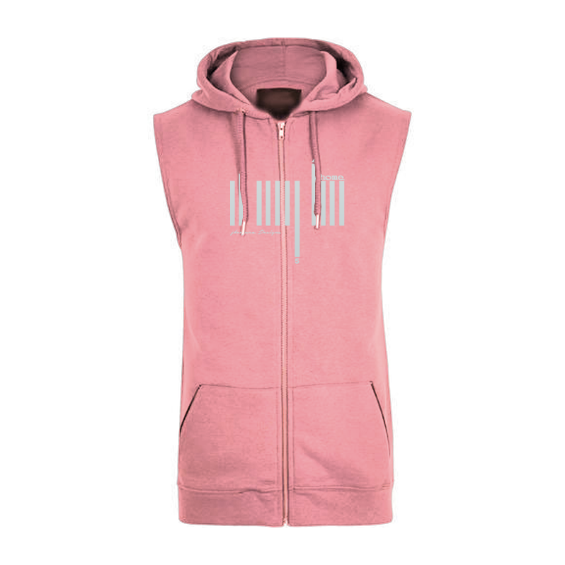 Sleeveless Hoodie - Peach (Heavy Fabric)