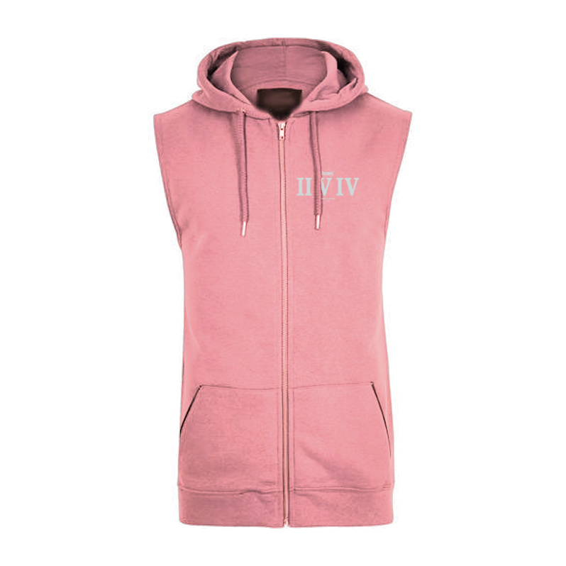 Sleeveless Hoodie - Peach (Heavy Fabric)
