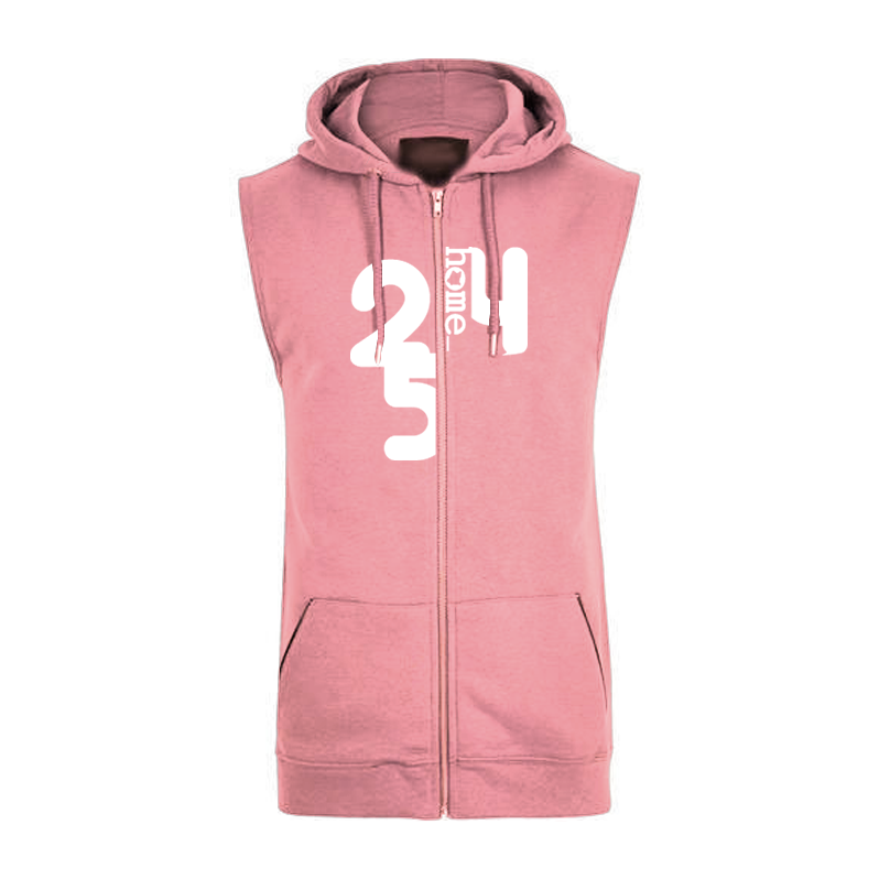 Sleeveless Hoodie - Peach (Heavy Fabric)