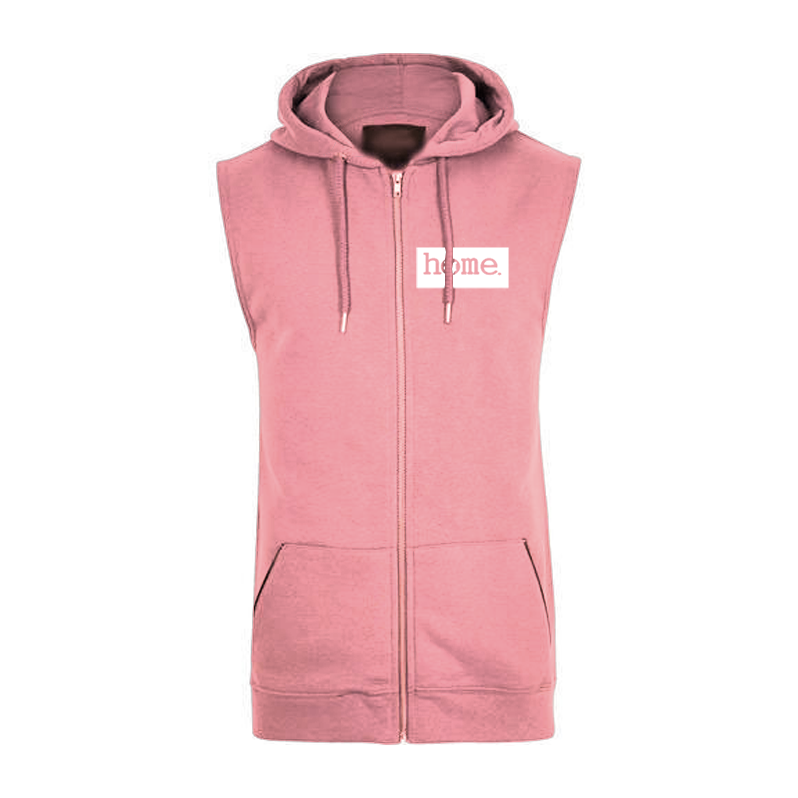Sleeveless Hoodie - Peach (Heavy Fabric)