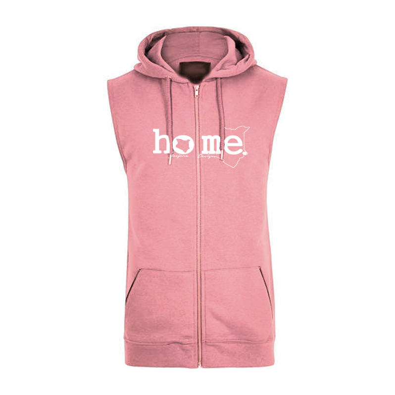 Sleeveless Hoodie - Peach (Heavy Fabric)