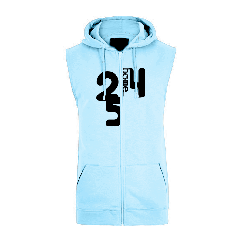 Sleeveless Hoodie - Sky Blue (Heavy Fabric)