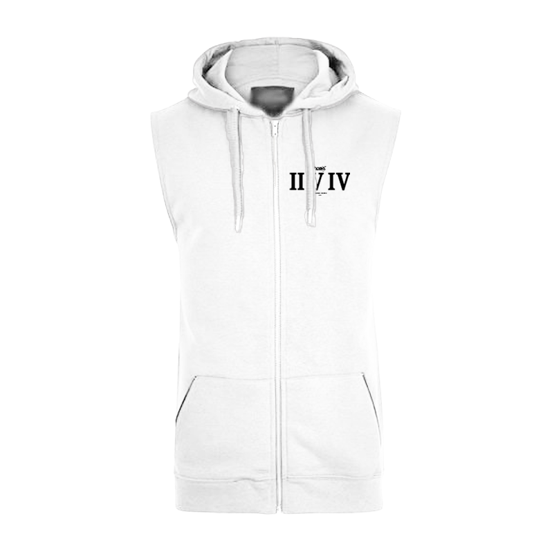 Sleeveless Hoodie - White (Heavy Fabric)