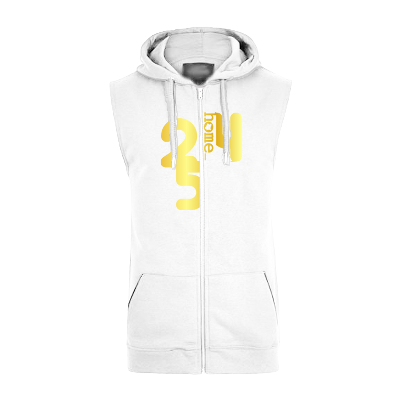 Sleeveless Hoodie - White (Heavy Fabric)