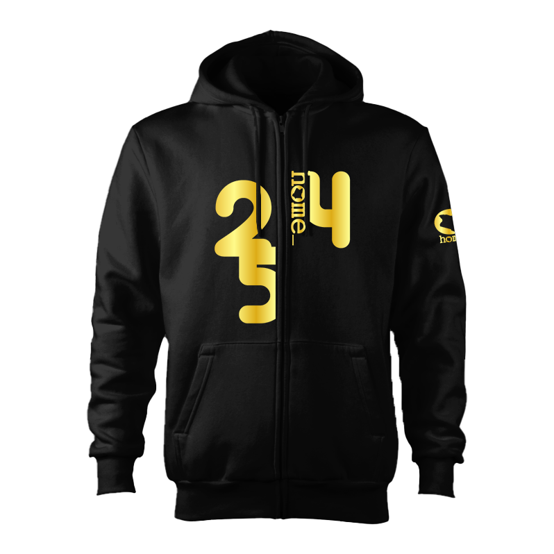 Zip-up Hoodie - Black (Mid Heavy Fabric)