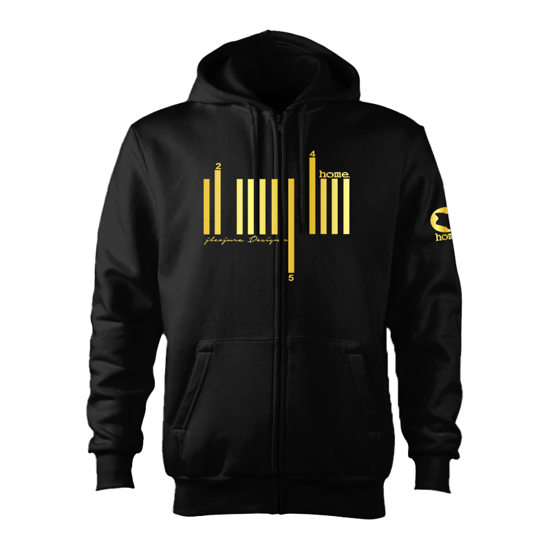 Zip-up Hoodie - Black (Heavy Fabric)