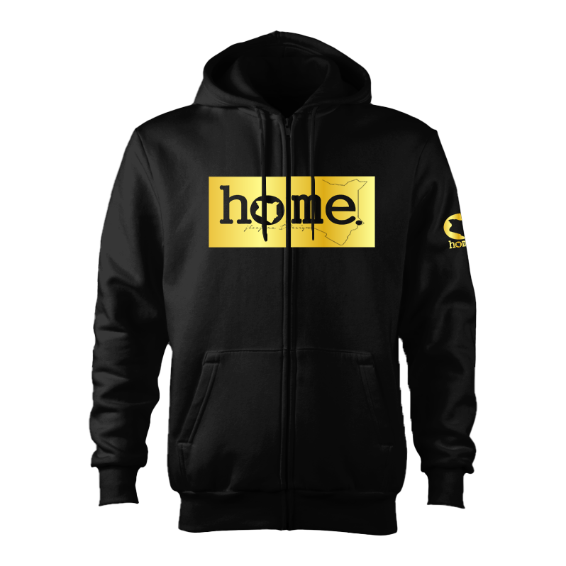 Zip-up Hoodie - Black (Mid Heavy Fabric)