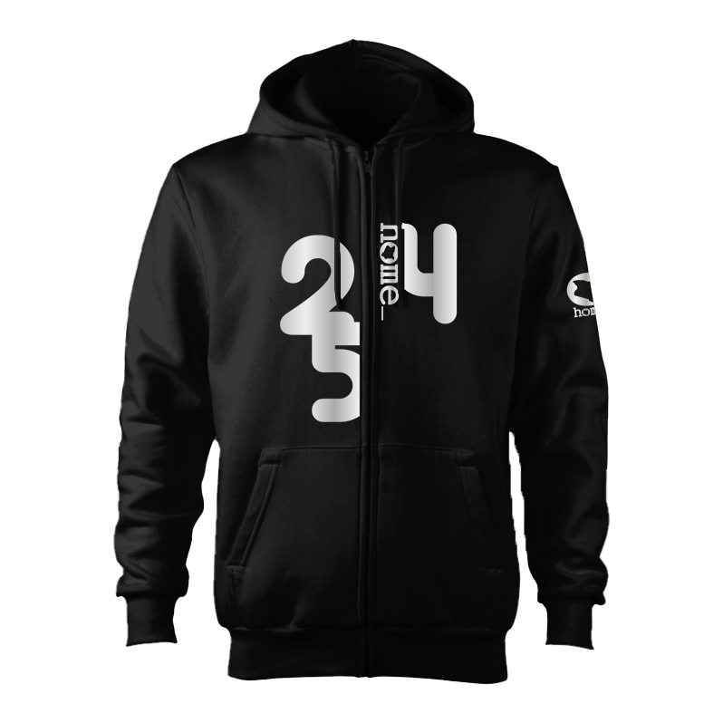 Zip-up Hoodie - Black (Mid Heavy Fabric)