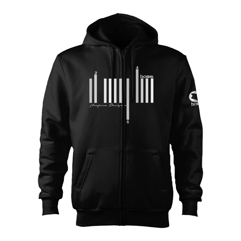 Zip-up Hoodie - Black (Mid Heavy Fabric)