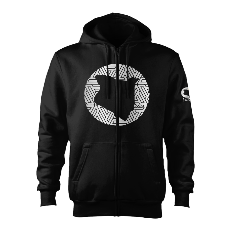 Zip-up Hoodie - Black (Heavy Fabric)