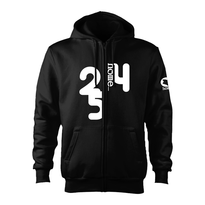 Zip-up Hoodie - Black (Mid Heavy Fabric)