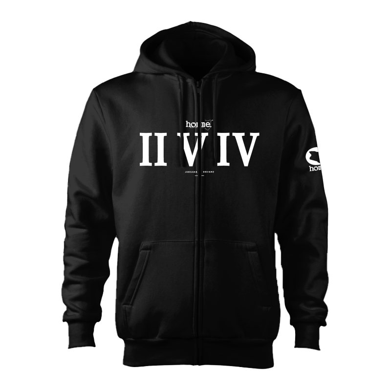 Zip-up Hoodie - Black (Mid Heavy Fabric)