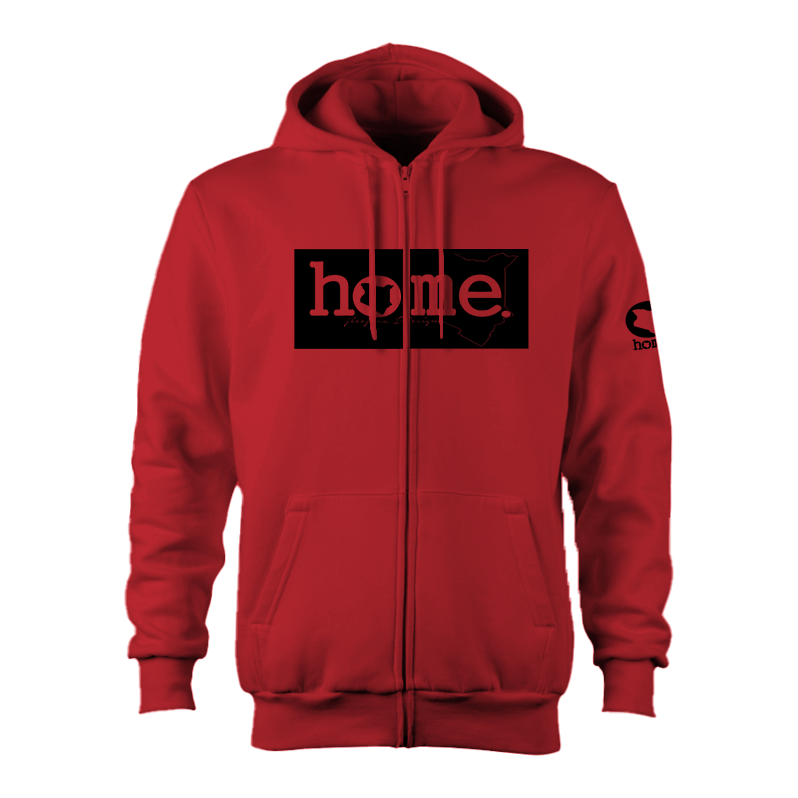 Zip-up Hoodie - Red (Heavy Fabric)