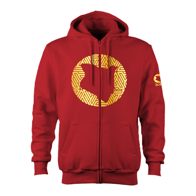 Zip-up Hoodie - Red (Heavy Fabric)