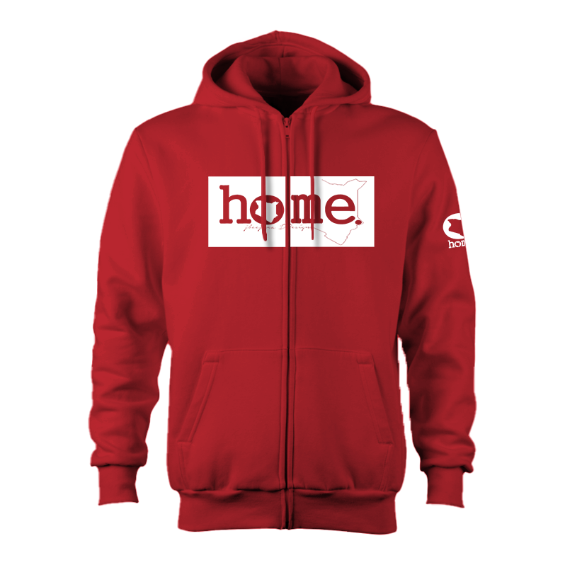 Zip-up Hoodie - Red (Heavy Fabric)