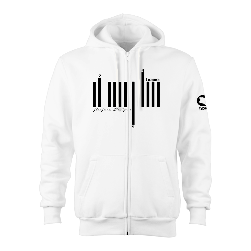 Zip-up Hoodie - White (Heavy Fabric)