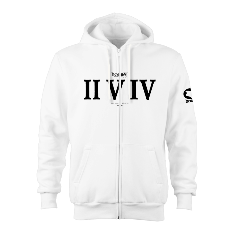 Zip-up Hoodie - White (Mid Heavy Fabric)