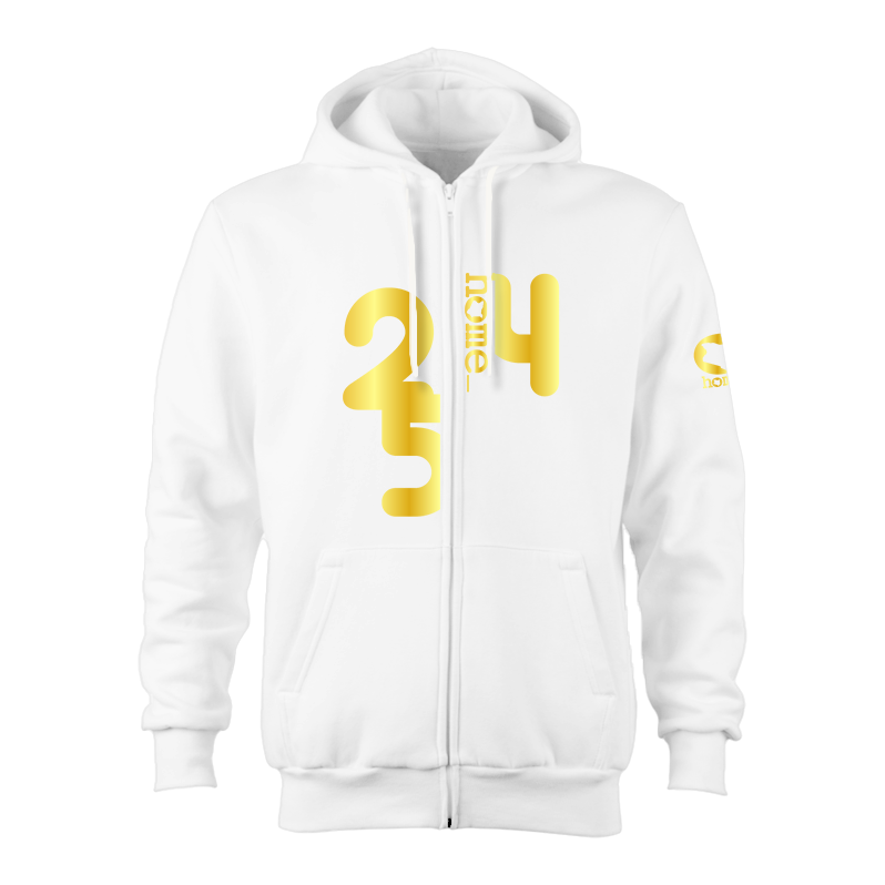 Zip-up Hoodie - White (Heavy Fabric)