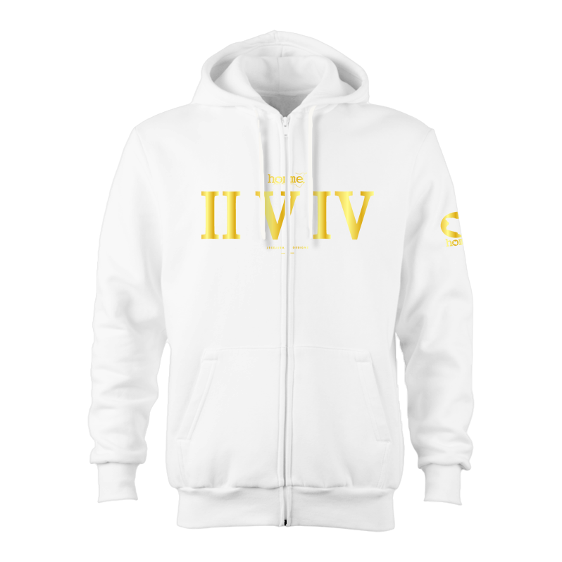 Zip-up Hoodie - White (Heavy Fabric)