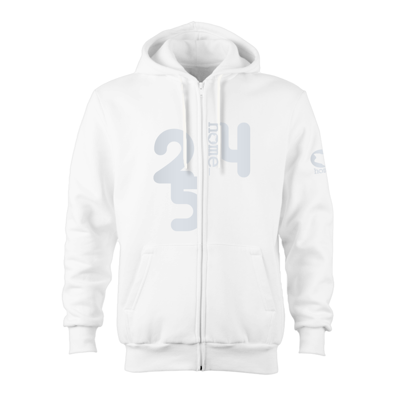 Zip-up Hoodie - White (Heavy Fabric)