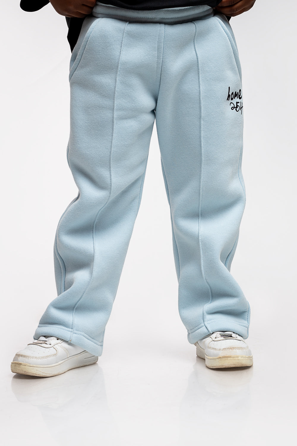 Kids Wide-Leg Sweatpants - Sky Blue