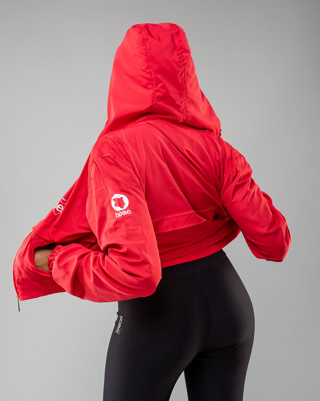 Zuma Cropped Bomber Jacket - Red