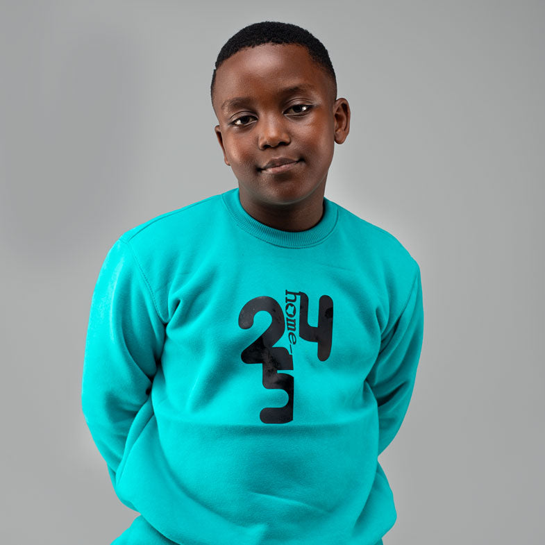 Kids Sweatshirt - Turquoise Blue (Heavy Fabric)