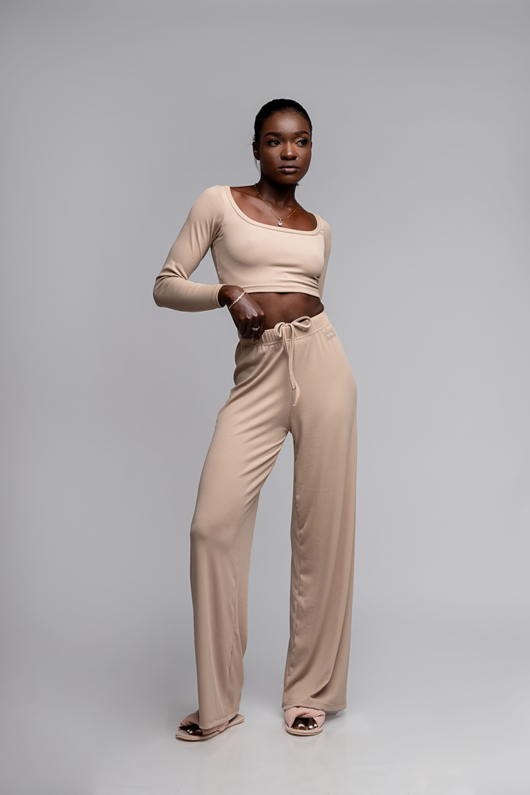 PLUSH PALAZZO PANTS