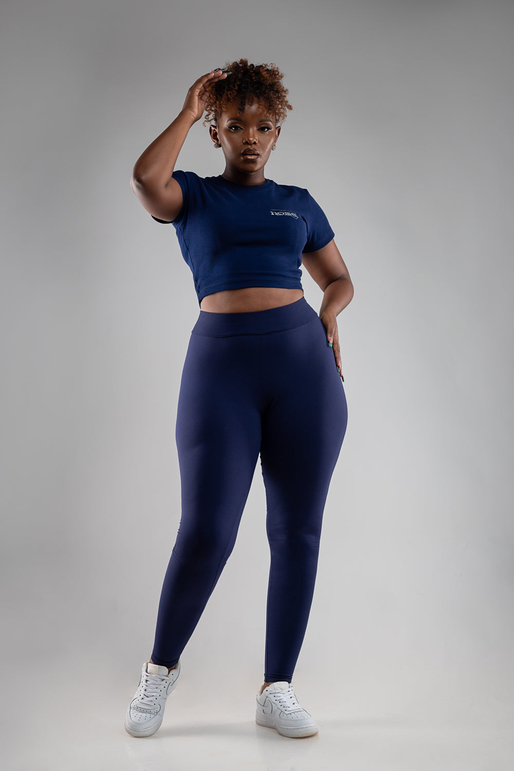 Cheeky Hi-Rise Leggings - Navy Blue